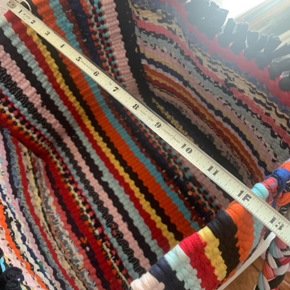 Beautiful Boho Large Rag Rug Storage Basket/Tote - Picture 8 of 10